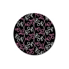 Elegance - Pink Magnet 3  (round) by Valentinaart