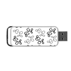 Gray Elegance  Portable Usb Flash (two Sides) by Valentinaart