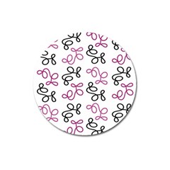 Magenta Elegance  Magnet 3  (round) by Valentinaart