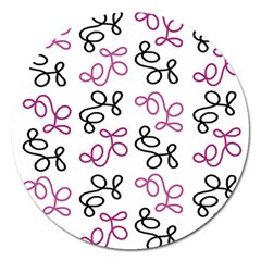 Magenta Elegance  Magnet 5  (round) by Valentinaart