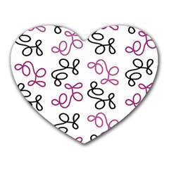 Magenta Elegance  Heart Mousepads by Valentinaart