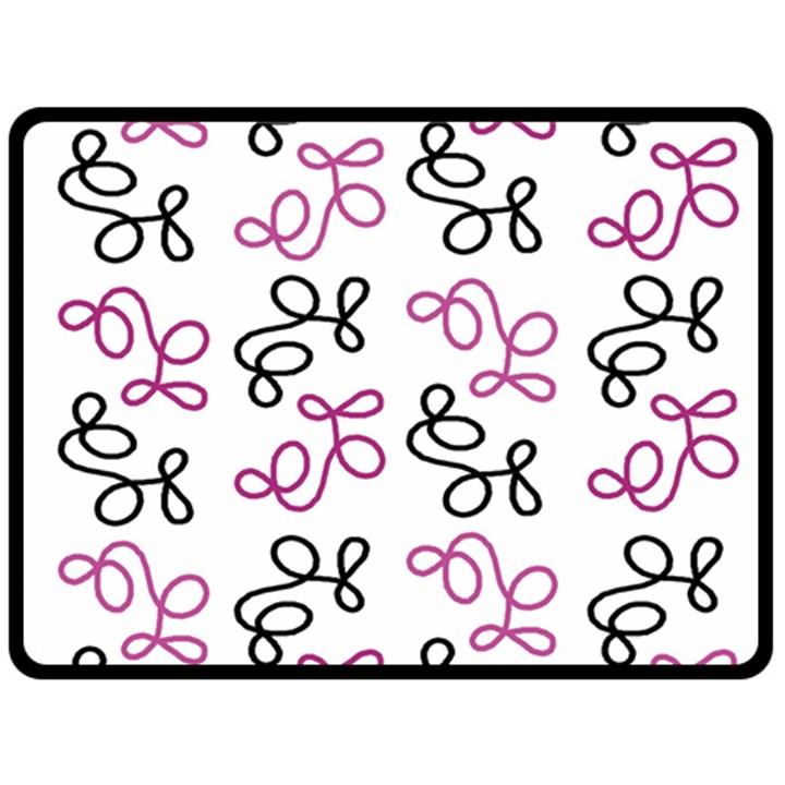 Magenta elegance  Double Sided Fleece Blanket (Large) 