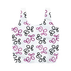 Magenta Elegance  Full Print Recycle Bags (m)  by Valentinaart