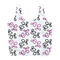 Magenta Elegance  Full Print Recycle Bags (l)  by Valentinaart