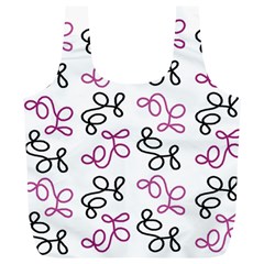 Magenta Elegance  Full Print Recycle Bags (l)  by Valentinaart