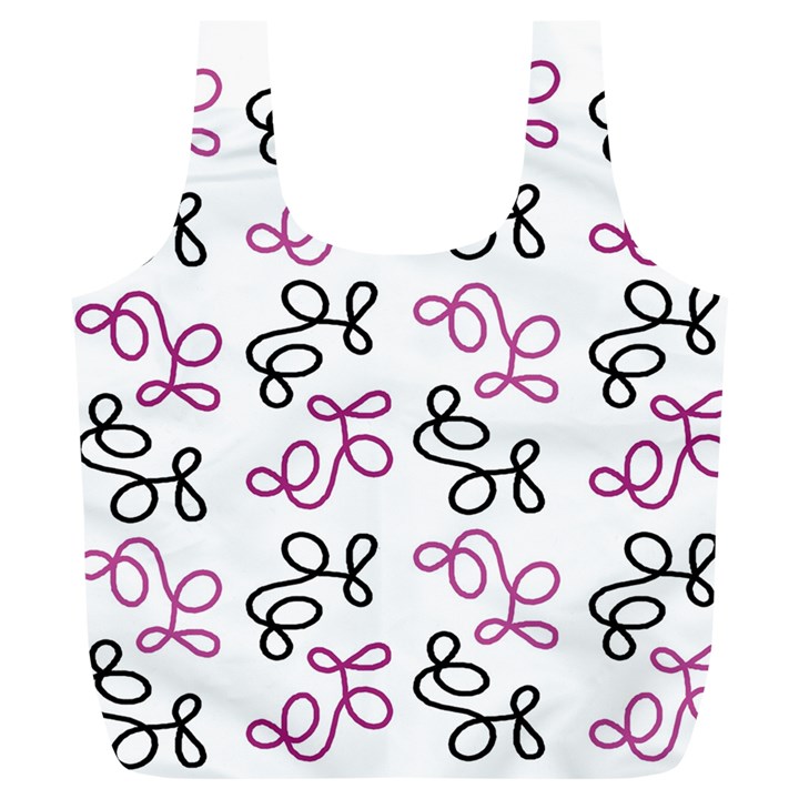 Magenta elegance  Full Print Recycle Bags (L) 