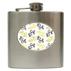 Yellow Elegance Hip Flask (6 Oz) by Valentinaart