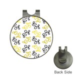 Yellow elegance Hat Clips with Golf Markers Front