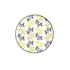 Yellow Elegance Hat Clip Ball Marker (4 Pack) by Valentinaart