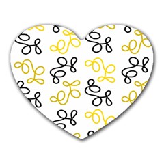 Yellow Elegance Heart Mousepads by Valentinaart