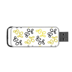 Yellow Elegance Portable Usb Flash (two Sides) by Valentinaart