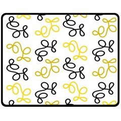 Yellow Elegance Double Sided Fleece Blanket (medium)  by Valentinaart