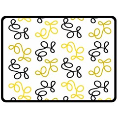 Yellow Elegance Double Sided Fleece Blanket (large)  by Valentinaart