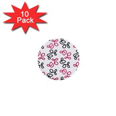 Red Elegance  1  Mini Buttons (10 Pack)  by Valentinaart