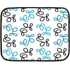 Blue Elegance  Double Sided Fleece Blanket (mini)  by Valentinaart