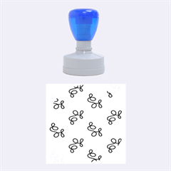 Blue Elegance  Rubber Round Stamps (medium)