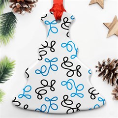 Blue Elegance  Christmas Tree Ornament (2 Sides) by Valentinaart