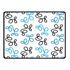 Blue Elegance  Double Sided Fleece Blanket (small)  by Valentinaart