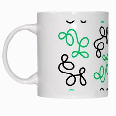 Green Elegance White Mugs by Valentinaart