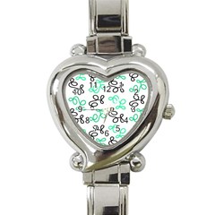 Green Elegance Heart Italian Charm Watch by Valentinaart