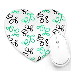 Green Elegance Heart Mousepads by Valentinaart