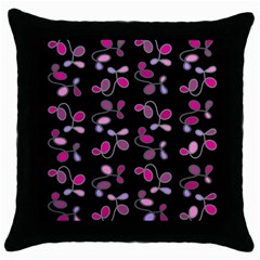 Magenta Garden Throw Pillow Case (black) by Valentinaart