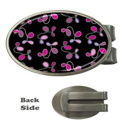 Magenta Garden Money Clips (oval)  by Valentinaart