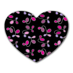 Magenta Garden Heart Mousepads by Valentinaart