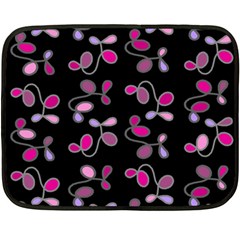 Magenta Garden Fleece Blanket (mini) by Valentinaart