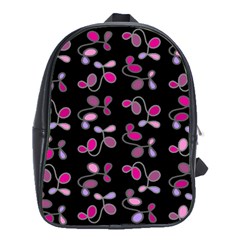 Magenta Garden School Bags(large)  by Valentinaart