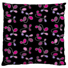 Magenta Garden Large Flano Cushion Case (one Side) by Valentinaart