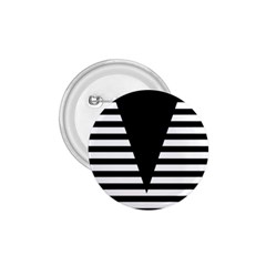 Black & White Stripes Big Triangle 1 75  Buttons by EDDArt