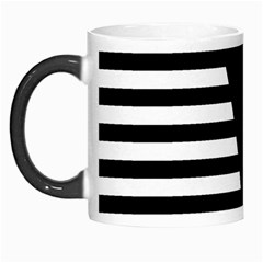 Black & White Stripes Big Triangle Morph Mugs by EDDArt