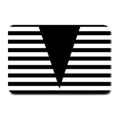 Black & White Stripes Big Triangle Plate Mats by EDDArt