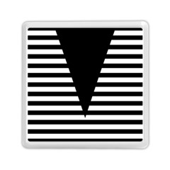 Black & White Stripes Big Triangle Memory Card Reader (square)  by EDDArt