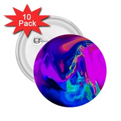 The Perfect Wave Pink Blue Red Cyan 2 25  Buttons (10 Pack)  by EDDArt