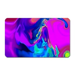 The Perfect Wave Pink Blue Red Cyan Magnet (rectangular) by EDDArt