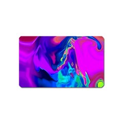 The Perfect Wave Pink Blue Red Cyan Magnet (name Card) by EDDArt