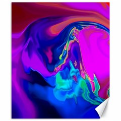 The Perfect Wave Pink Blue Red Cyan Canvas 8  X 10  by EDDArt