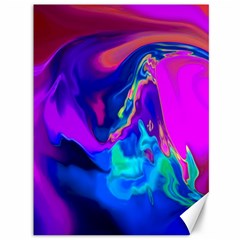 The Perfect Wave Pink Blue Red Cyan Canvas 36  X 48   by EDDArt