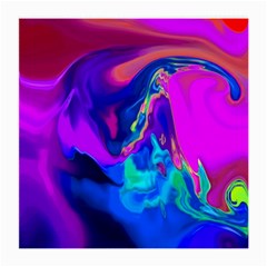 The Perfect Wave Pink Blue Red Cyan Medium Glasses Cloth (2-side) by EDDArt