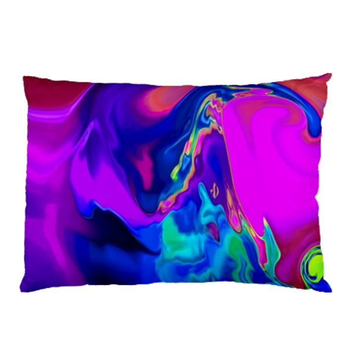 The Perfect Wave Pink Blue Red Cyan Pillow Case