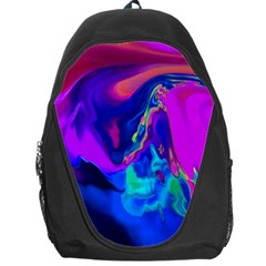 The Perfect Wave Pink Blue Red Cyan Backpack Bag by EDDArt