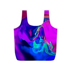 The Perfect Wave Pink Blue Red Cyan Full Print Recycle Bags (s)  by EDDArt