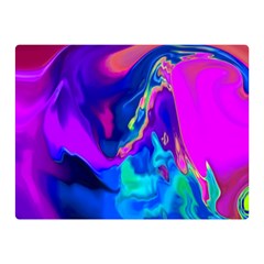 The Perfect Wave Pink Blue Red Cyan Double Sided Flano Blanket (mini)  by EDDArt