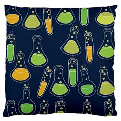 Science Geek Large Flano Cushion Case (two Sides) by BubbSnugg