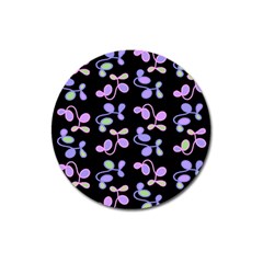 Purple Garden Magnet 3  (round) by Valentinaart