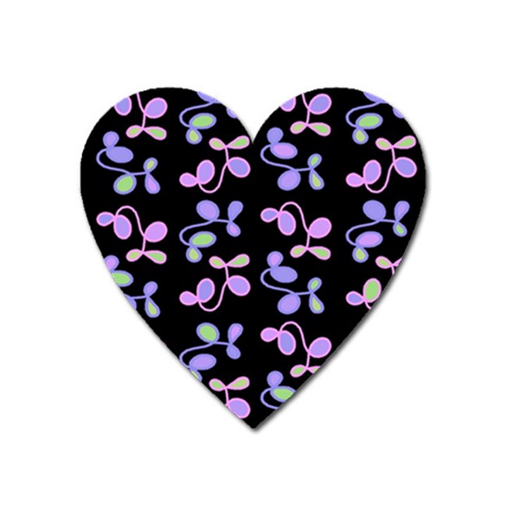 Purple garden Heart Magnet