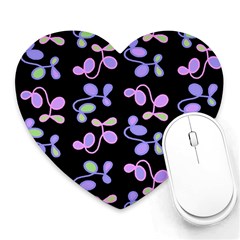 Purple Garden Heart Mousepads by Valentinaart