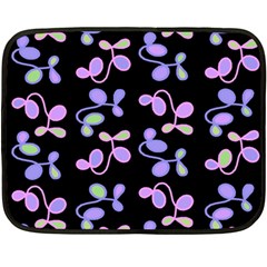 Purple Garden Fleece Blanket (mini) by Valentinaart